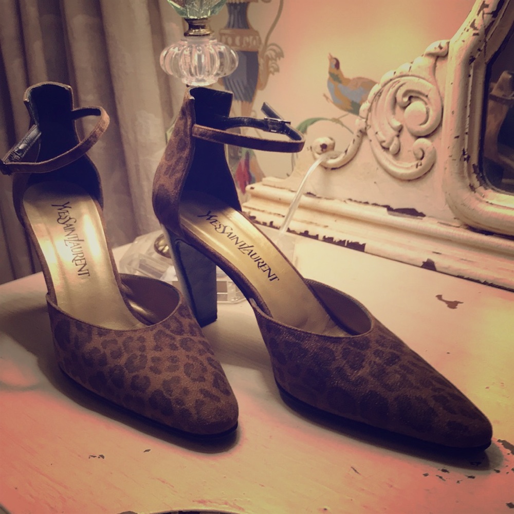 Yves Saint Laurent Animal Print Heels- 7 1/2